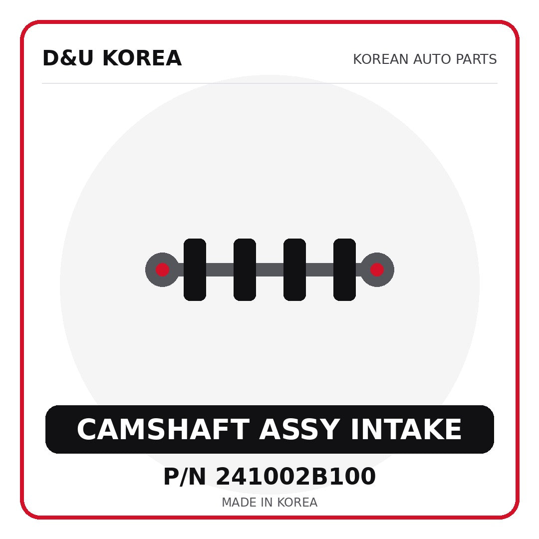 Genuine Mobis CAMSHAFT ASSY INTAKE 241002B100 - Korean auto parts from D&U Korea