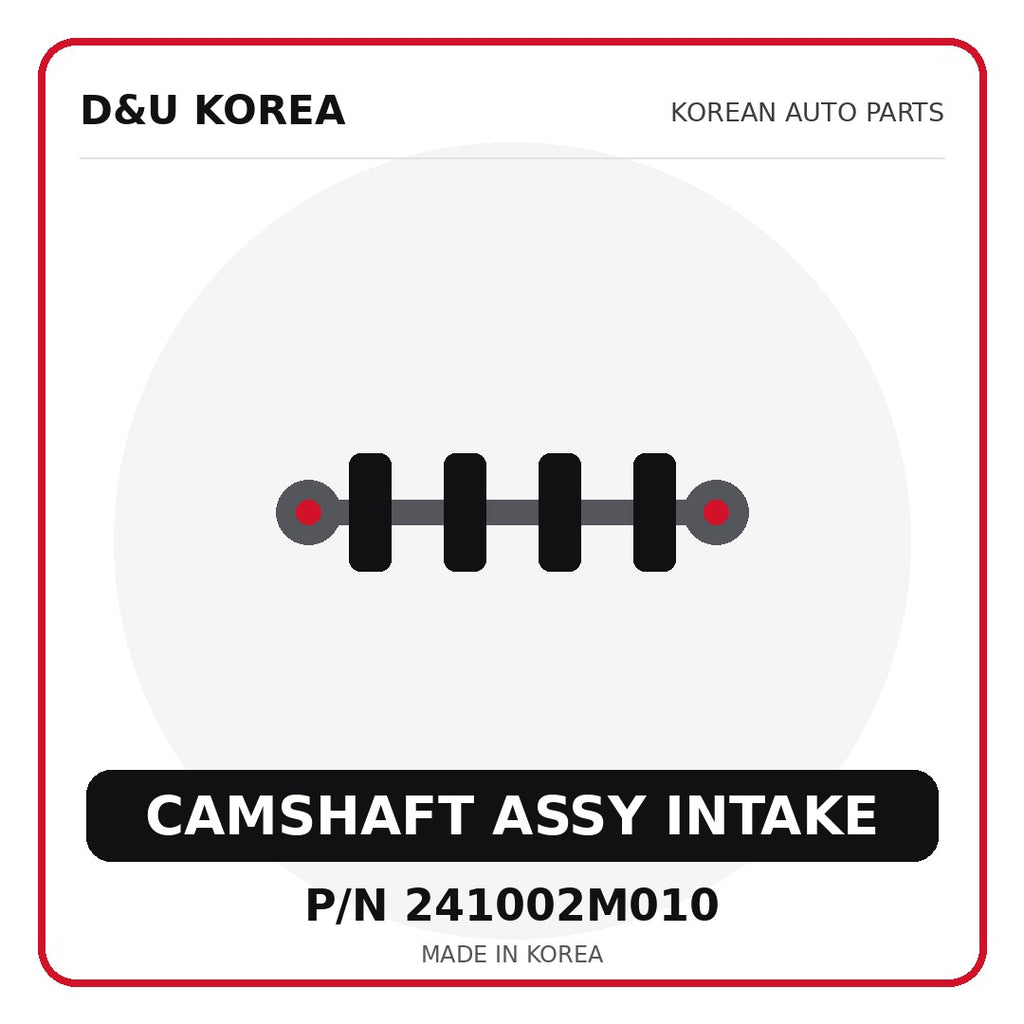 Genuine Mobis CAMSHAFT ASSY INTAKE 241002M010 - Korean auto parts from D&U Korea