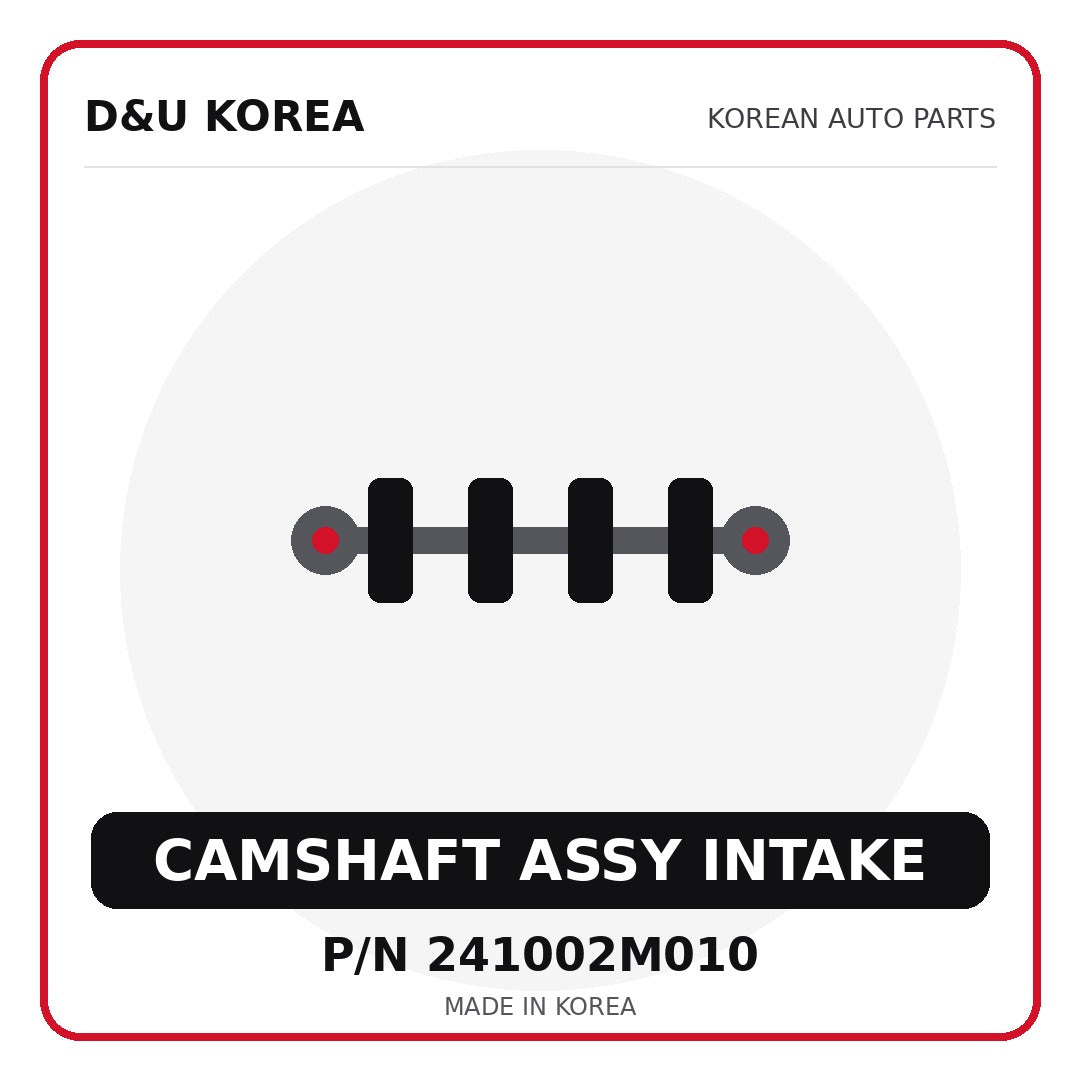 Genuine Mobis CAMSHAFT ASSY INTAKE 241002M010 - Korean auto parts from D&U Korea
