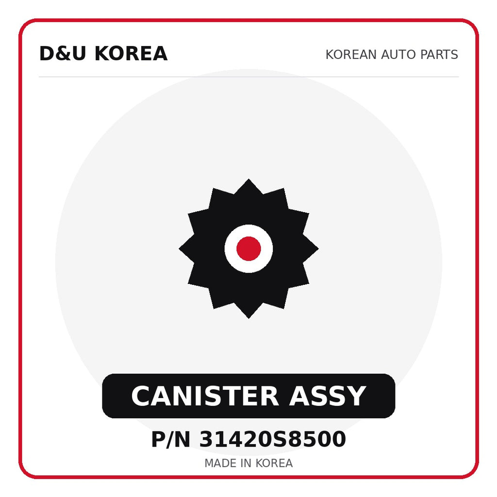 Genuine Mobis CANISTER ASSY 31420S8500 - Korean auto parts from D&U Korea