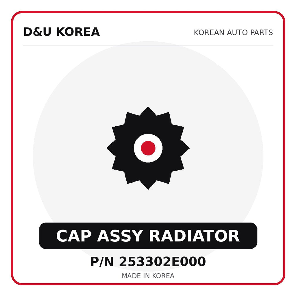 Genuine Mobis CAP ASSY RADIATOR 253302E000 for Korean vehicles | D&U Korea