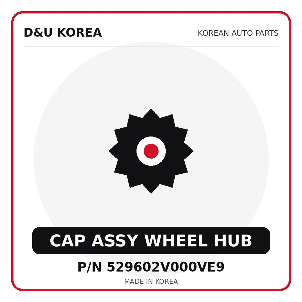 Genuine Mobis CAP ASSY WHEEL HUB 529602V000VE9 for Korean vehicles | D&U Korea