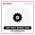 Genuine Mobis CAP ASSY WHEEL HUB 52960D3100 for Korean vehicles | D&U Korea