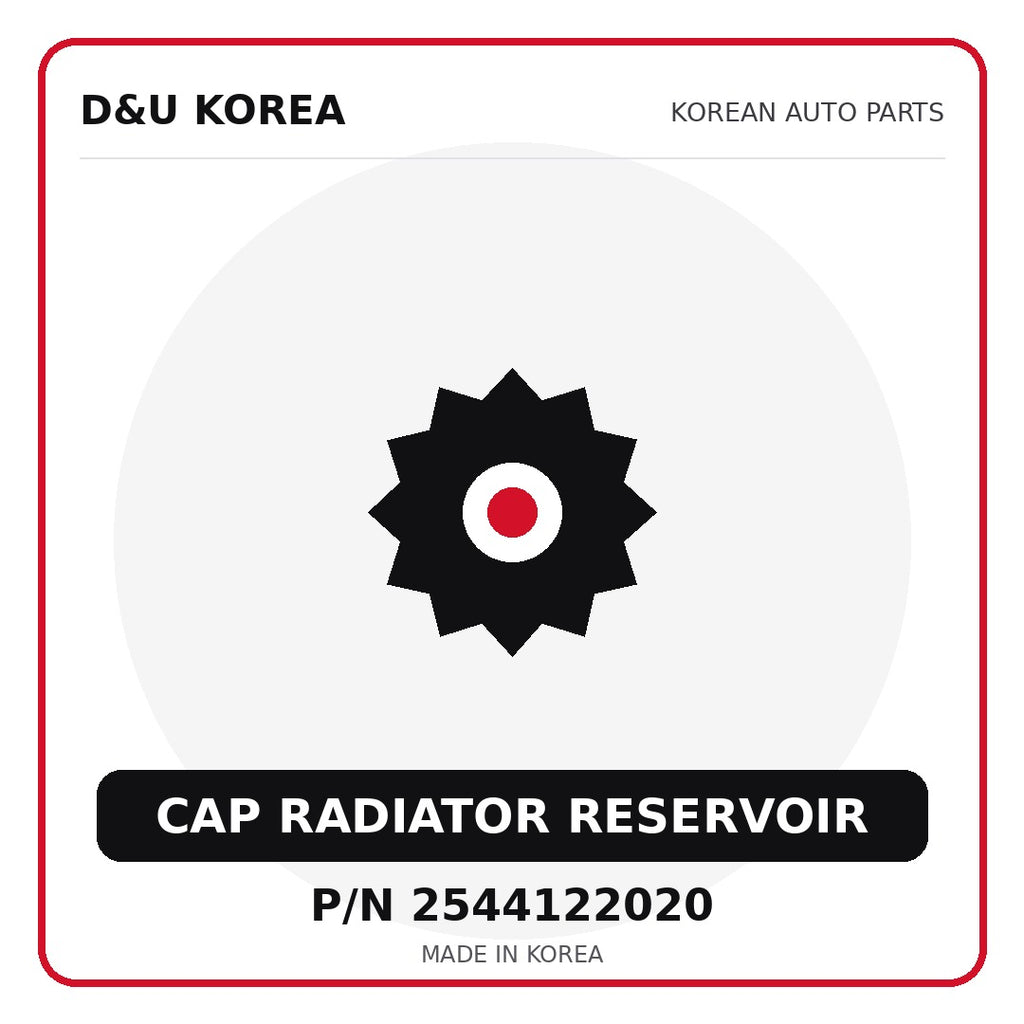 Genuine Mobis CAP RADIATOR RESERVOIR 2544122020 for Korean vehicles | D&U Korea