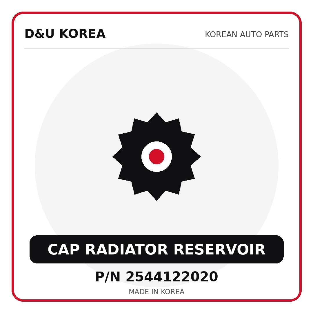 Genuine Mobis CAP RADIATOR RESERVOIR 2544122020 for Korean vehicles | D&U Korea