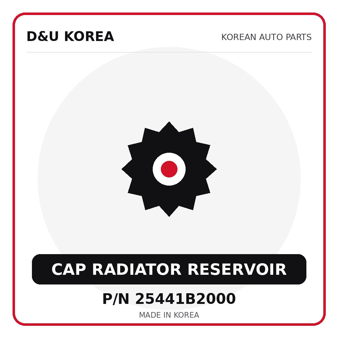 Genuine Mobis CAP RADIATOR RESERVOIR 25441B2000 - Korean auto parts from D&U Korea