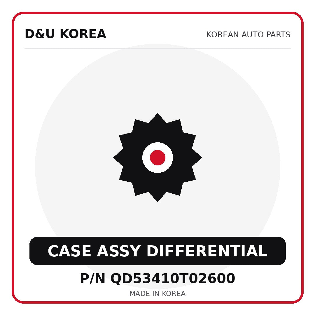 Genuine Mobis CASE ASSY DIFFERENTIAL QD53410T02600 for Korean vehicles | D&U Korea