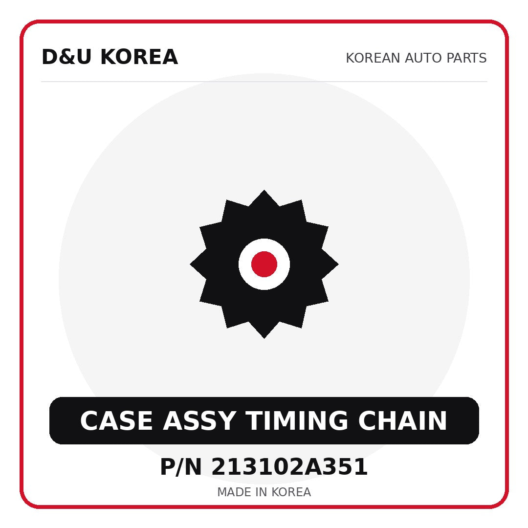 Genuine Mobis CASE ASSY TIMING CHAIN 213102A351 - Korean auto parts from D&U Korea