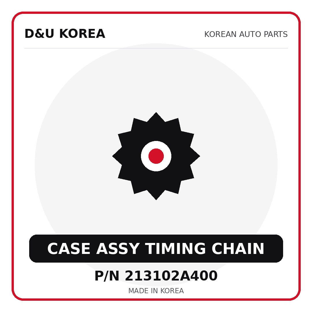 Genuine Mobis CASE ASSY TIMING CHAIN 213102A400 - Korean auto parts from D&U Korea