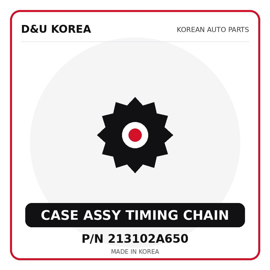 Genuine Mobis CASE ASSY TIMING CHAIN 213102A650 - Korean auto parts from D&U Korea