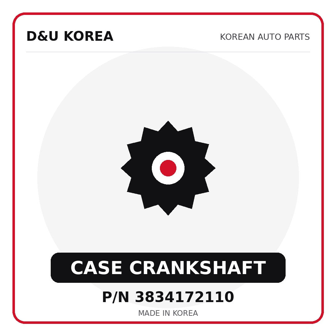 Genuine Mobis CASE CRANKSHAFT 3834172110 - Korean auto parts from D&U Korea