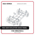 PAD ASSY-ISOLATION DASH PANEL
