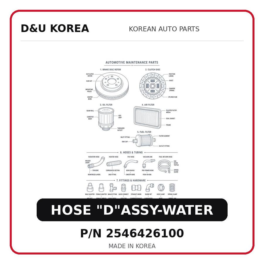 HOSE "D"ASSY-WATER