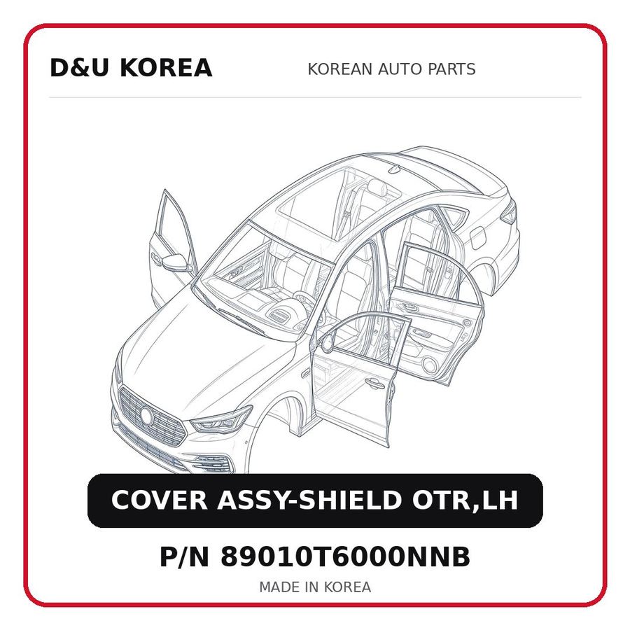 COVER ASSY-SHIELD OTR,LH