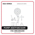 PUMP ASSY-VACUUM