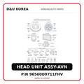 HEAD UNIT ASSY-AVN