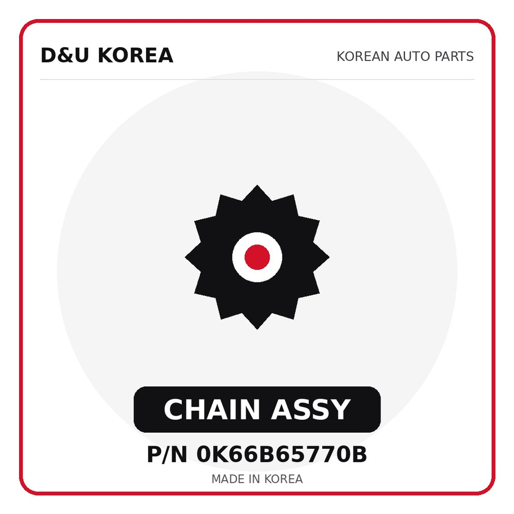 Genuine Mobis CHAIN ASSY 0K66B65770B for Korean vehicles | D&U Korea