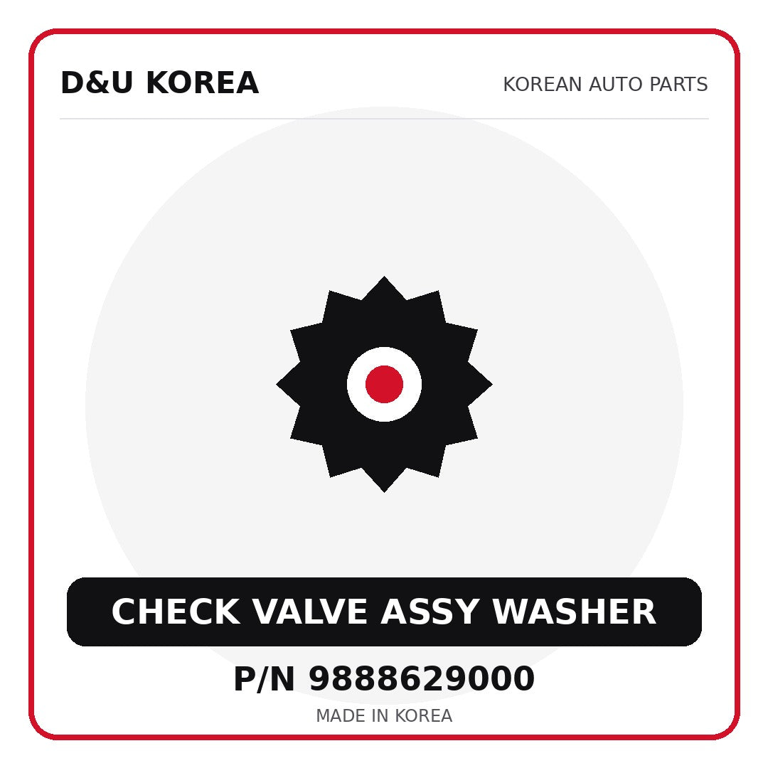 Genuine Mobis CHECK VALVE ASSY WASHER 9888629000 for Korean vehicles | D&U Korea