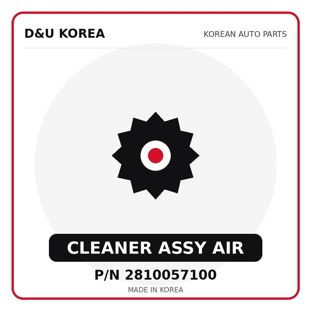 Genuine Mobis CLEANER ASSY AIR 2810057100 - Korean auto parts from D&U Korea