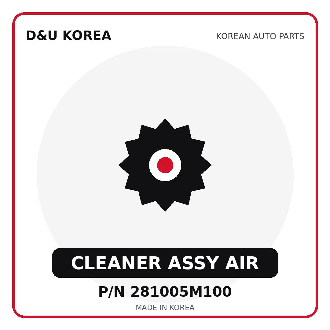 Genuine Mobis CLEANER ASSY AIR 281005M100 - Korean auto parts from D&U Korea