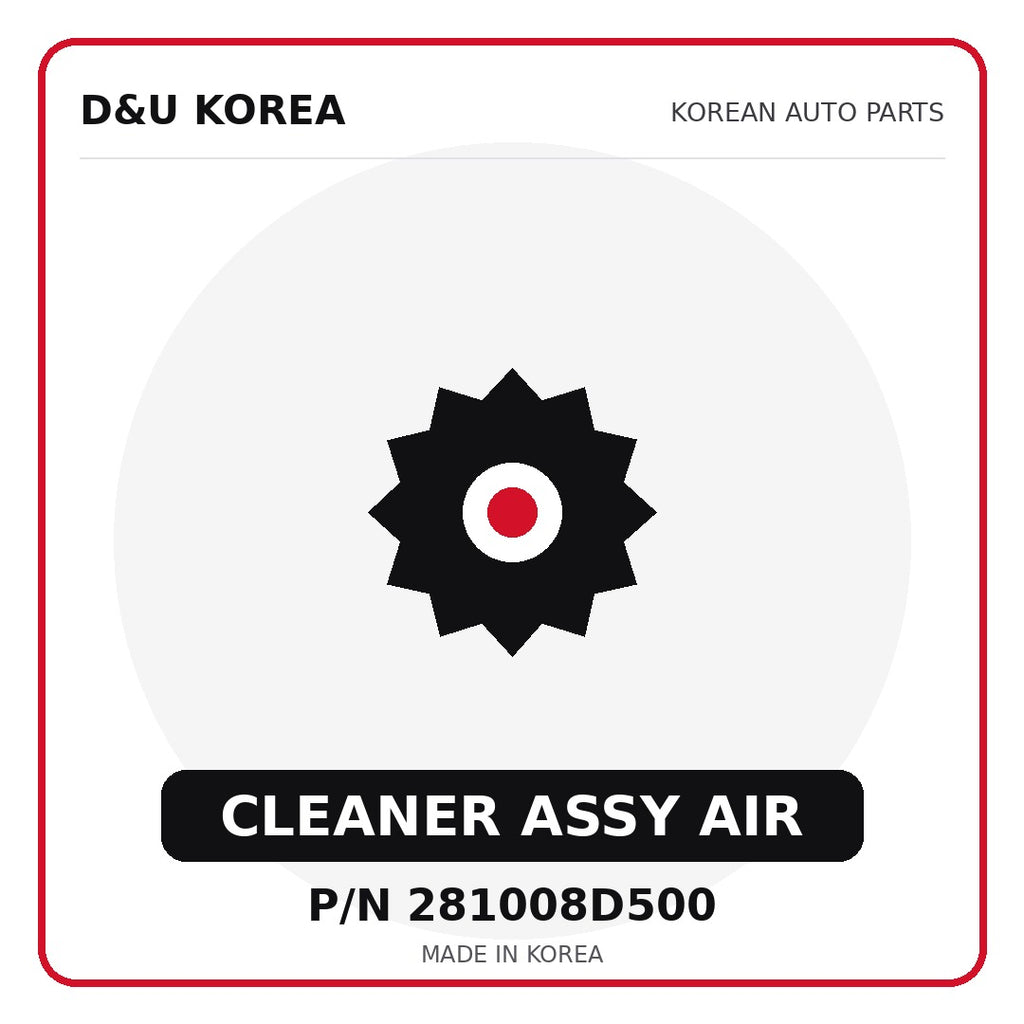 Genuine Mobis CLEANER ASSY AIR 281008D500 - Korean auto parts from D&U Korea