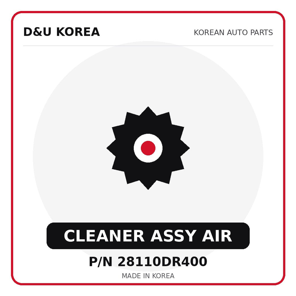 Genuine Mobis CLEANER ASSY AIR 28110DR400 - Korean auto parts from D&U Korea