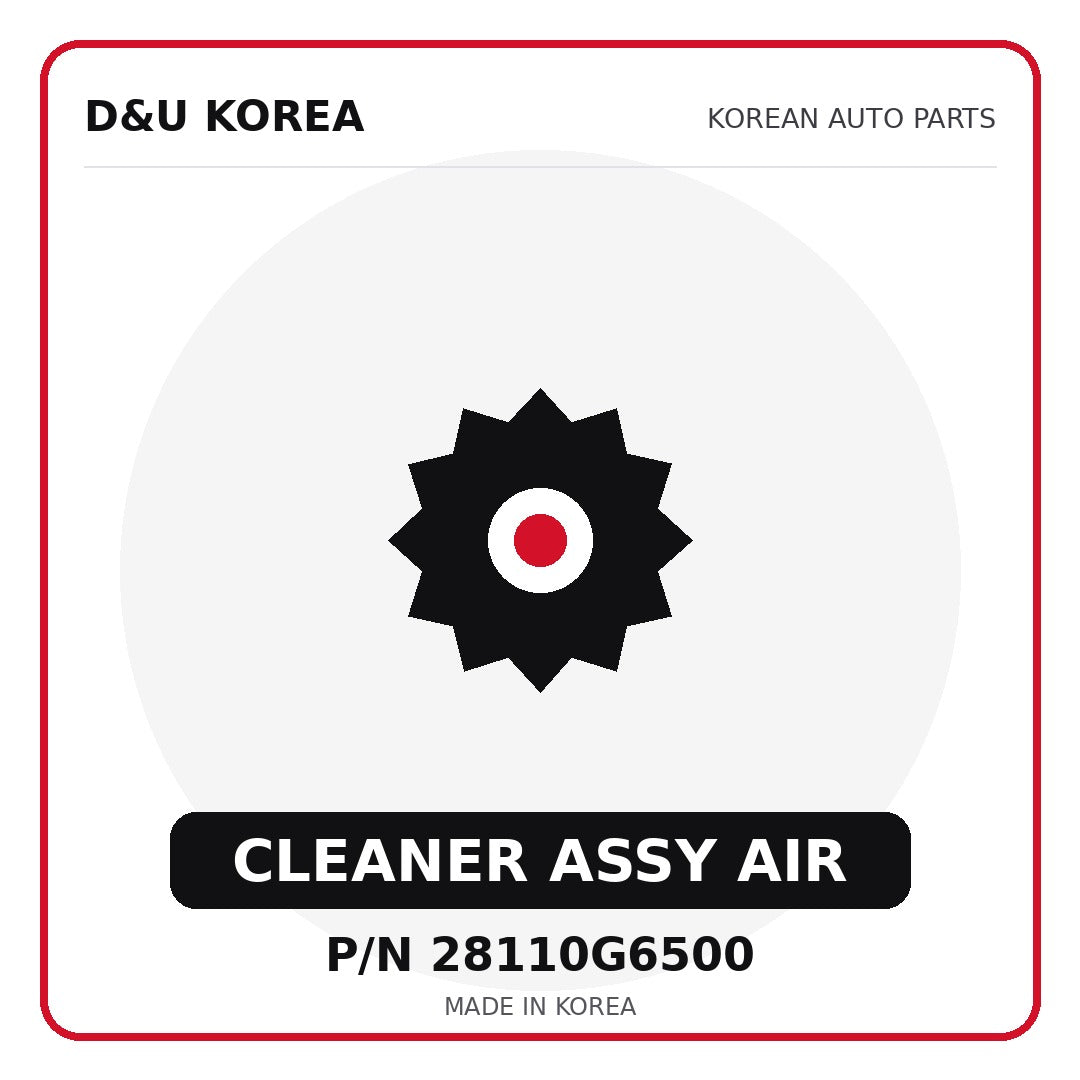 Genuine Mobis CLEANER ASSY AIR 28110G6500 - Korean auto parts from D&U Korea