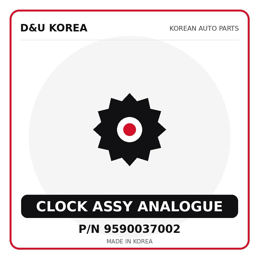 Genuine Mobis CLOCK ASSY ANALOGUE 9590037002 for Korean vehicles | D&U Korea
