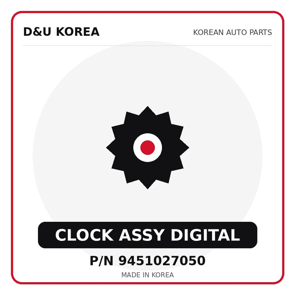 Genuine Mobis CLOCK ASSY DIGITAL 9451027050 for Korean vehicles | D&U Korea