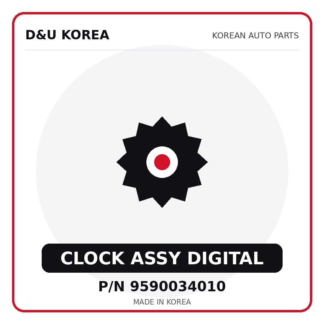 Genuine Mobis CLOCK ASSY DIGITAL 9590034010 for Korean vehicles | D&U Korea