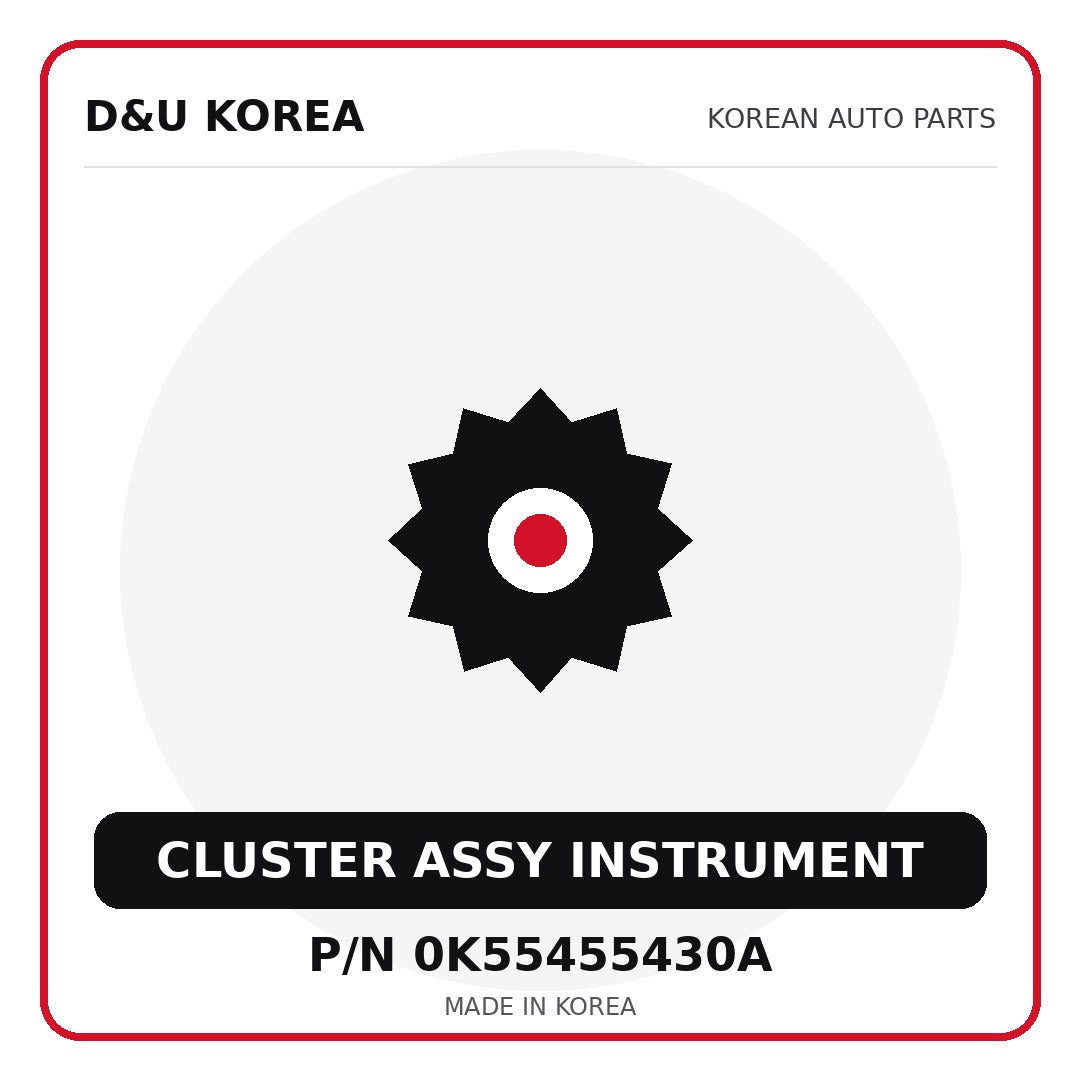 Genuine Mobis CLUSTER ASSY INSTRUMENT 0K55455430A for Korean vehicles | D&U Korea