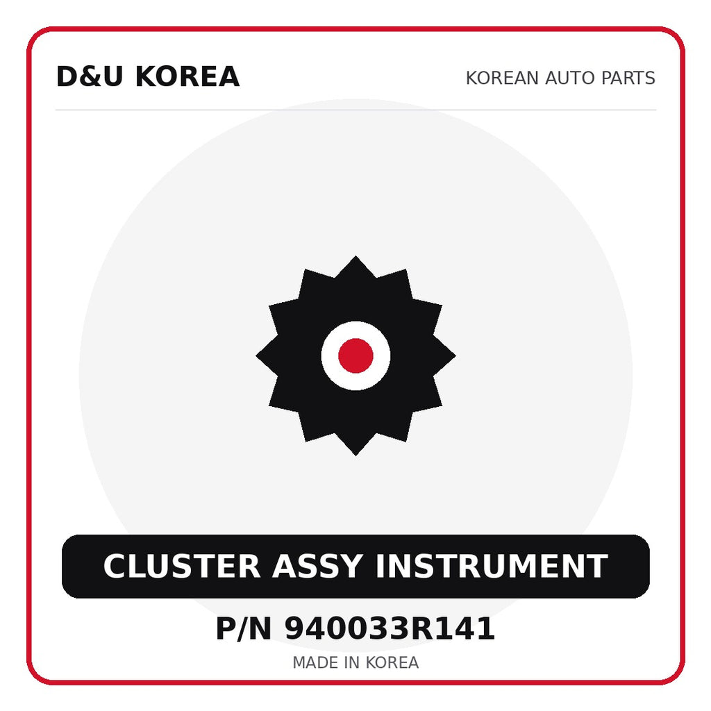 Genuine Mobis CLUSTER ASSY INSTRUMENT 940033R141 for Korean vehicles | D&U Korea