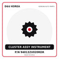 Genuine Mobis CLUSTER ASSY INSTRUMENT 940132V020RDR for Korean vehicles | D&U Korea