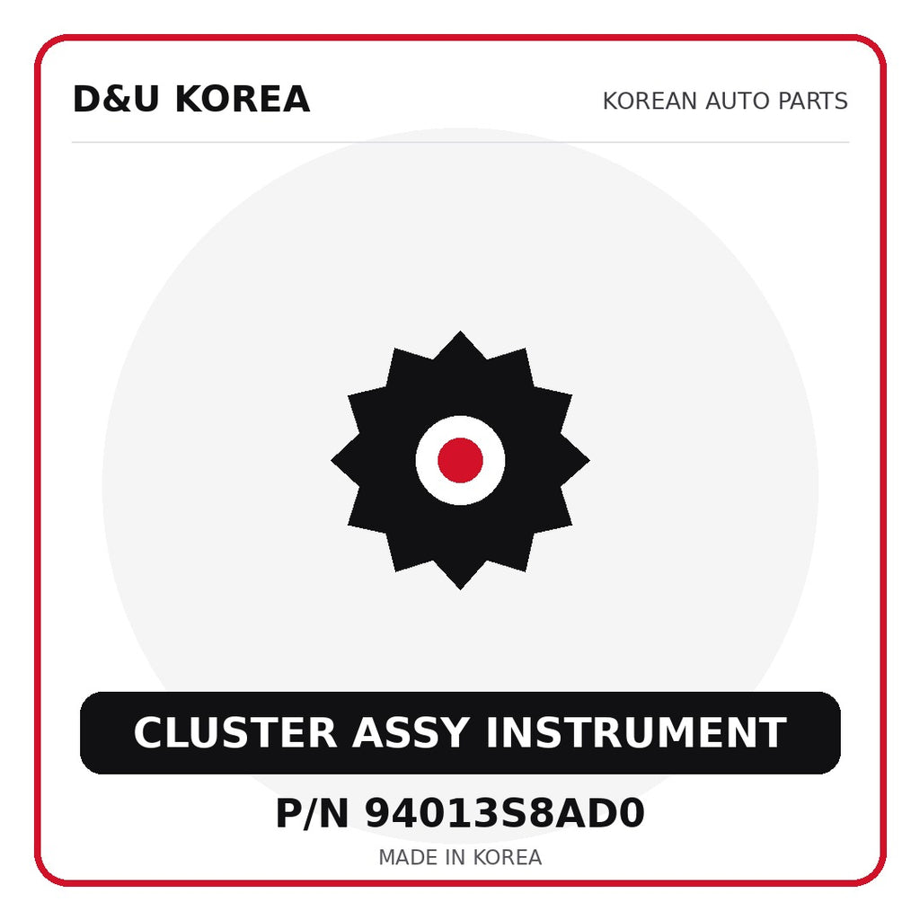Genuine Mobis CLUSTER ASSY INSTRUMENT 94013S8AD0 for Korean vehicles | D&U Korea