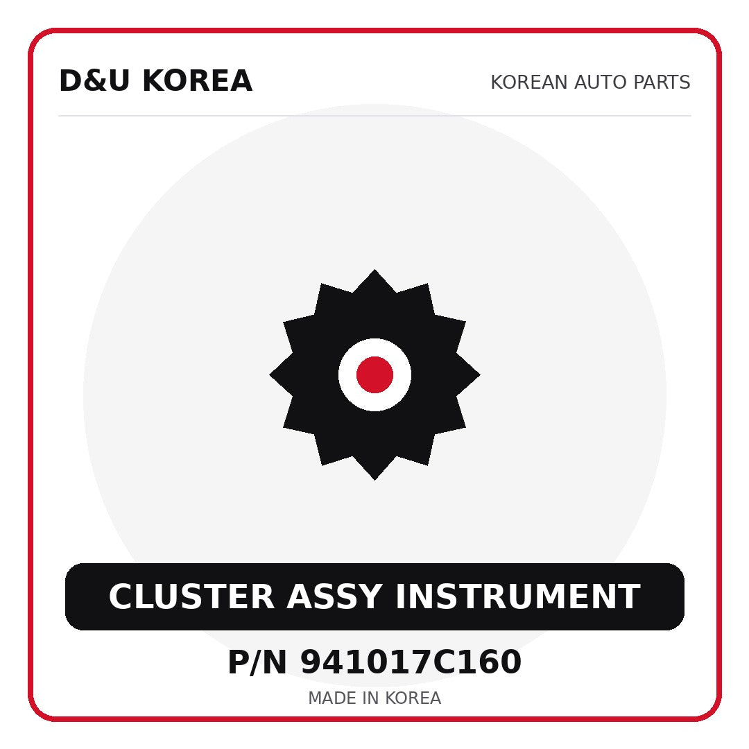 Genuine Mobis CLUSTER ASSY INSTRUMENT 941017C160 for Korean vehicles | D&U Korea