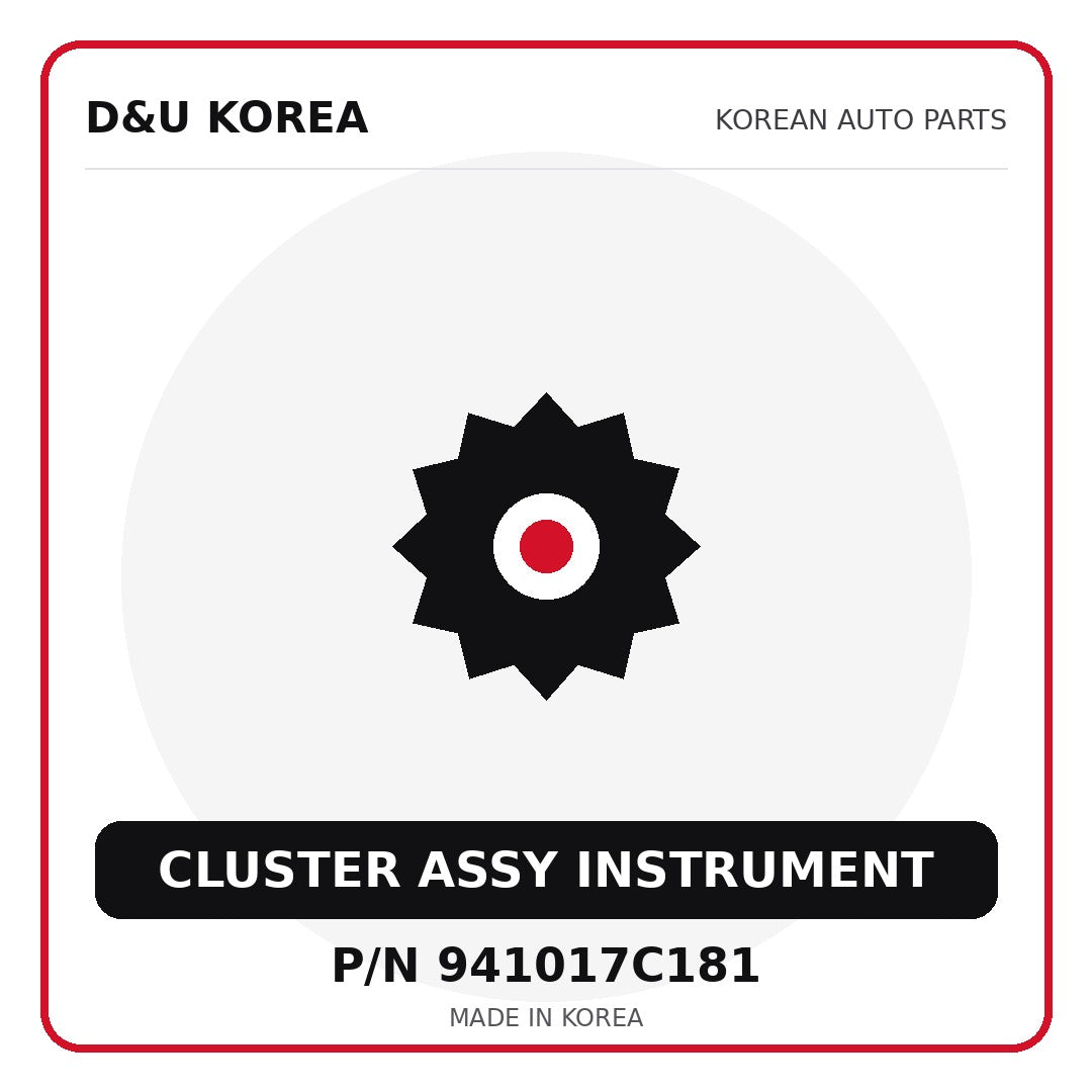 Genuine Mobis CLUSTER ASSY INSTRUMENT 941017C181 for Korean vehicles | D&U Korea