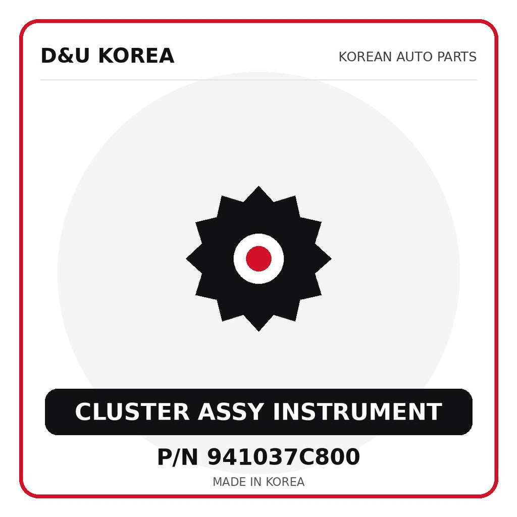Genuine Mobis CLUSTER ASSY INSTRUMENT 941037C800 for Korean vehicles | D&U Korea