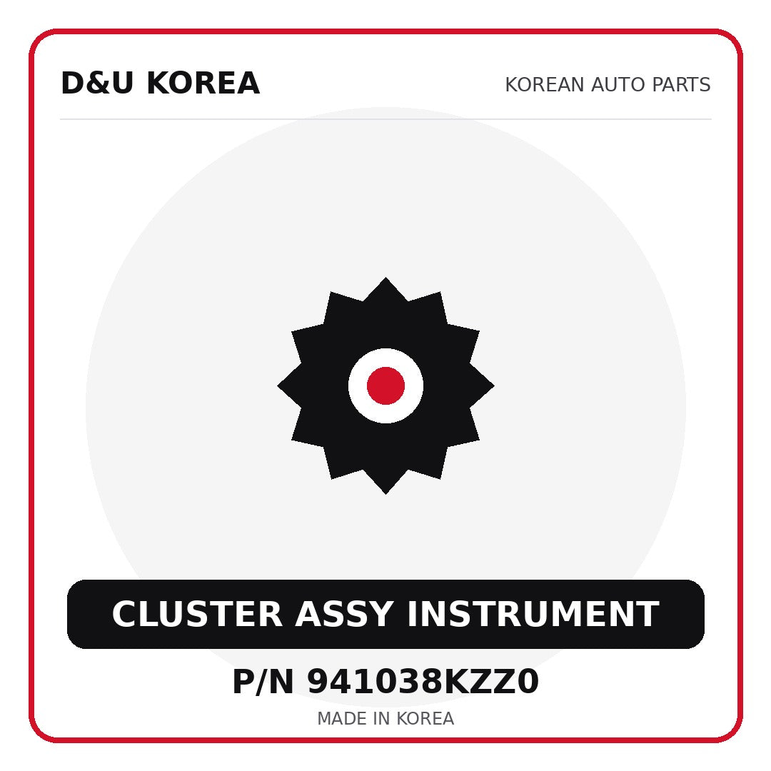 Genuine Mobis CLUSTER ASSY INSTRUMENT 941038KZZ0 for Korean vehicles | D&U Korea