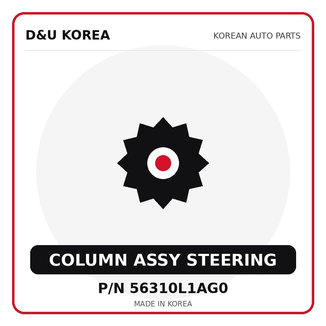 Genuine Mobis COLUMN ASSY STEERING 56310L1AG0 - Korean auto parts from D&U Korea