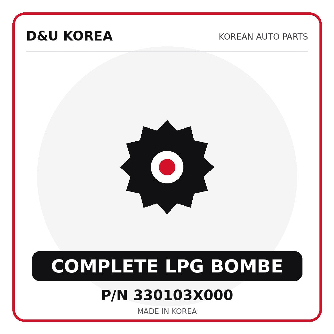 Genuine Mobis COMPLETE LPG BOMBE 330103X000 - Korean auto parts from D&U Korea
