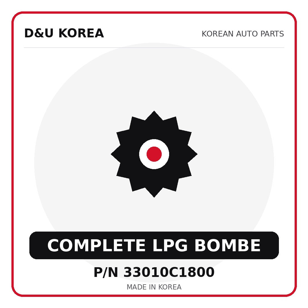 Genuine Mobis COMPLETE LPG BOMBE 33010C1800 - Korean auto parts from D&U Korea