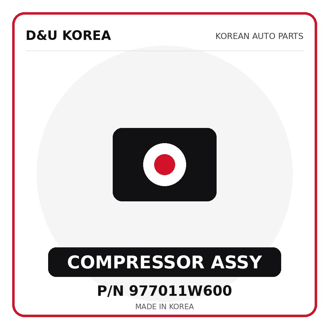 Genuine Mobis COMPRESSOR ASSY 977011W600 for Korean vehicles | D&U Korea