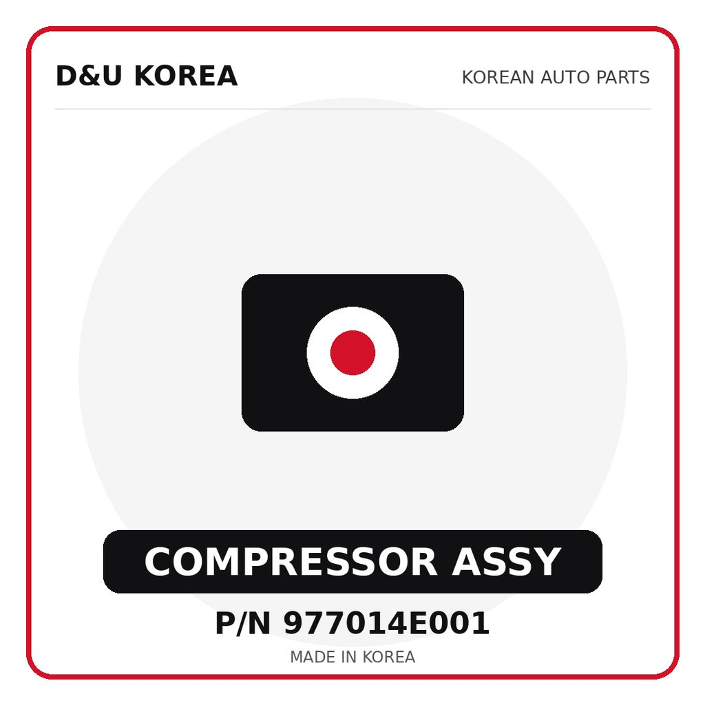 Genuine Mobis COMPRESSOR ASSY 977014E001 for Korean vehicles | D&U Korea