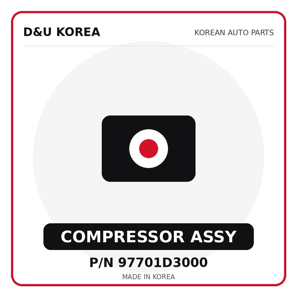 Genuine Mobis COMPRESSOR ASSY 97701D3000 for Korean vehicles | D&U Korea