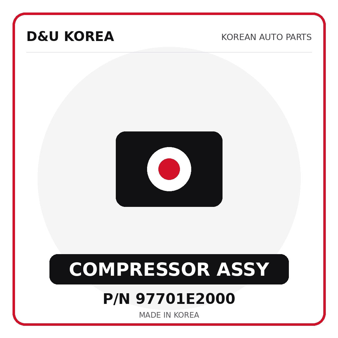 Genuine Mobis COMPRESSOR ASSY 97701E2000 for Korean vehicles | D&U Korea