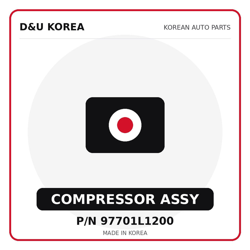 Genuine Mobis COMPRESSOR ASSY 97701L1200 for Korean vehicles | D&U Korea