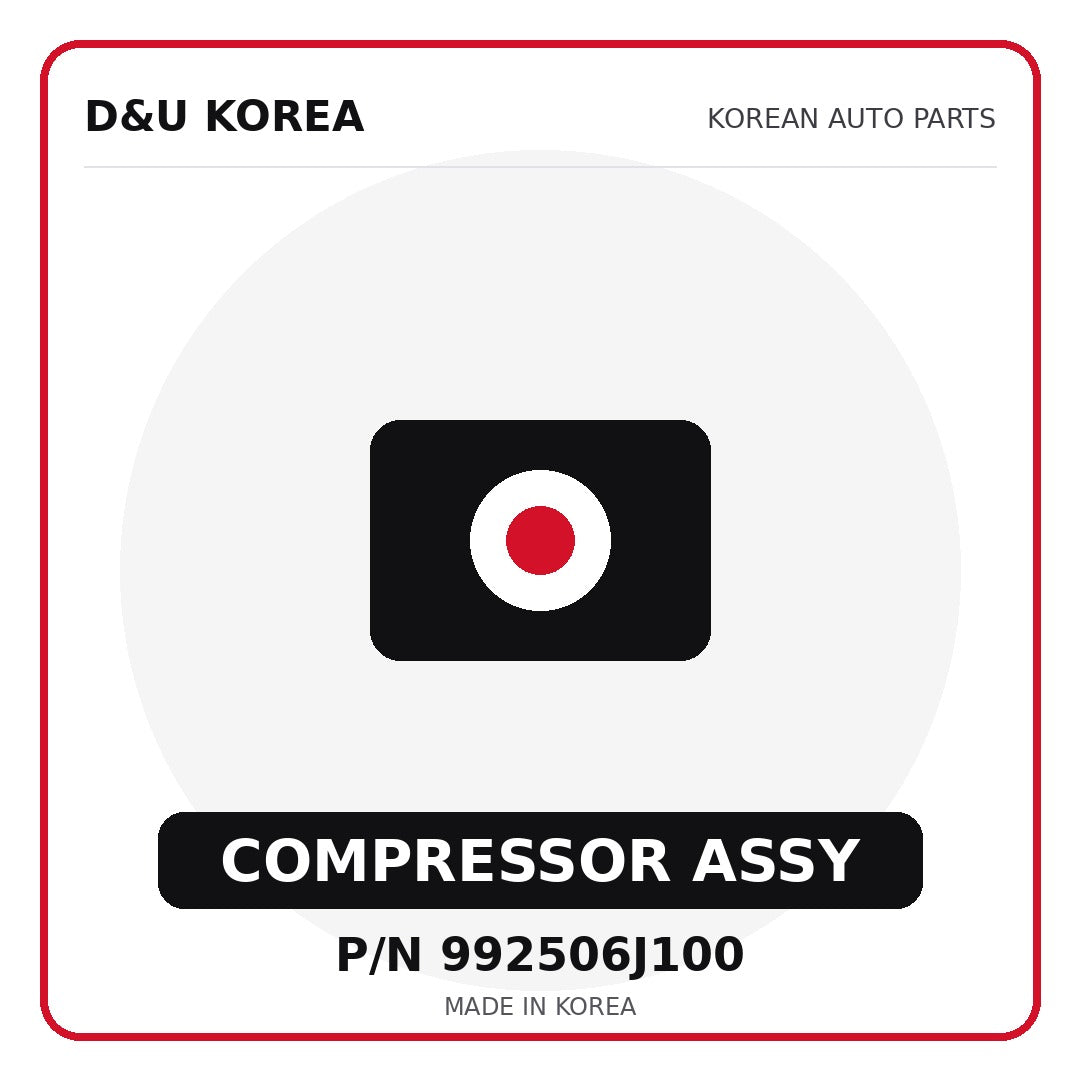 Genuine Mobis COMPRESSOR ASSY 992506J100 for Korean vehicles | D&U Korea