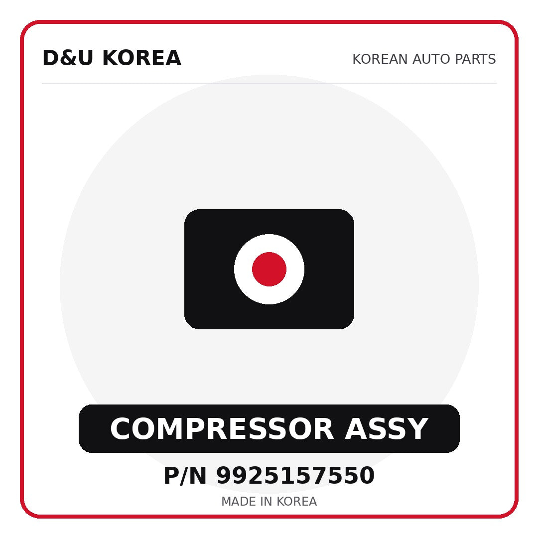 Genuine Mobis COMPRESSOR ASSY 9925157550 for Korean vehicles | D&U Korea