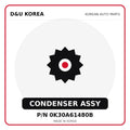 Genuine Mobis CONDENSER ASSY 0K30A61480B - Korean auto parts from D&U Korea