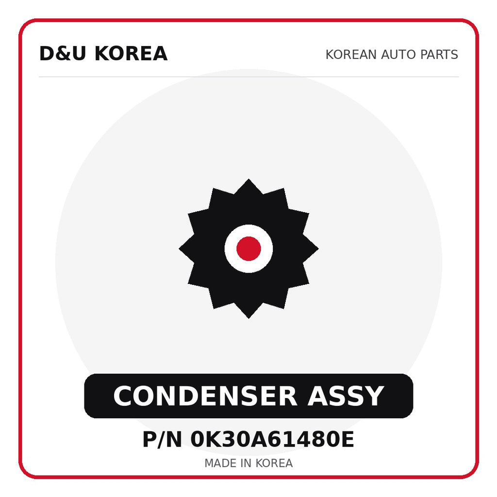 Genuine Mobis CONDENSER ASSY 0K30A61480E - Korean auto parts from D&U Korea